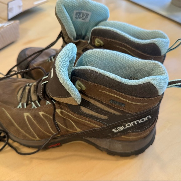 Salomon Shoes - Salomon Women's Brown and Light Blue Athletic Shoes